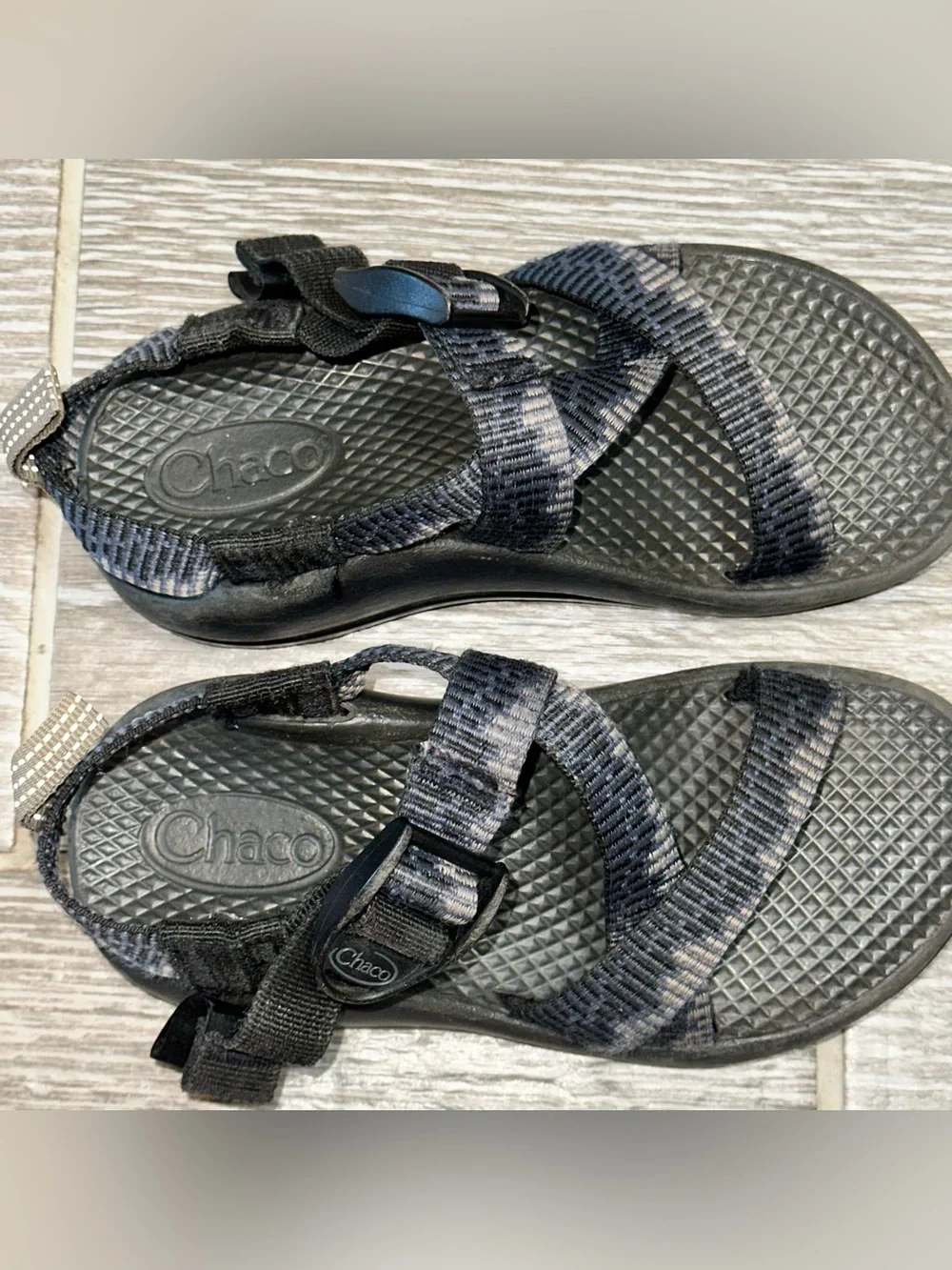 Chaco Kids Z1 EcoTread Athletic Sport Sandal Youth Size 11 Navy Slides Outdoor
